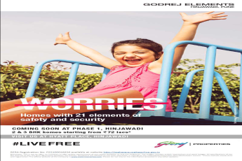 Book homes starting at Rs. 72 Lacs onwards at Godrej Elements in Pune